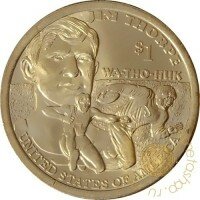 Легенда спорта "Джим Торп" - 1 доллар США - Коренные американцы - 2018 год - P - Сакагавея (Индианка) 